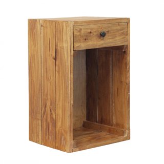 Mobiletto con Cassetto Comodino in Legno Massello
