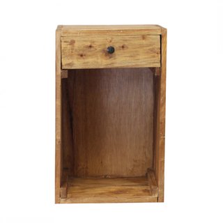 Mobiletto con Cassetto Comodino in Legno Massello