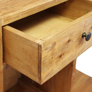 Mobiletto con Cassetto Comodino in Legno Massello