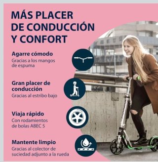 Patinete Hudora Bigwheel 205 Magenta/Plata