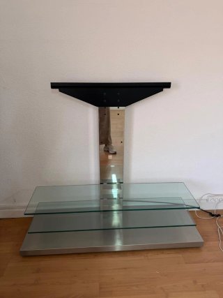 Soporte TV cristal y metal
