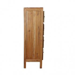 Cassettiera 4 Cassetti 70x40x130cm Legno Massello
