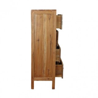 Cassettiera 4 Cassetti 70x40x130cm Legno Massello
