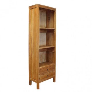 Libreria 3 Ripiani 2 Cassetti 65x33x195cm in Legno