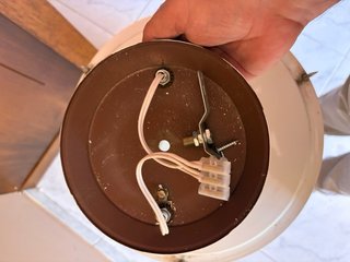 Lámpara de techo de cristal glaseado con adornos