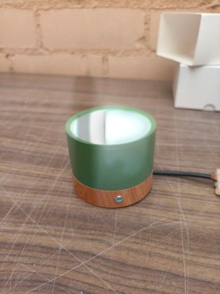 Pack 7 apliques LED  pared modernos Madera y Verde