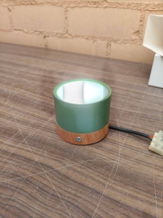 Pack 7 apliques LED  pared modernos Madera y Verde