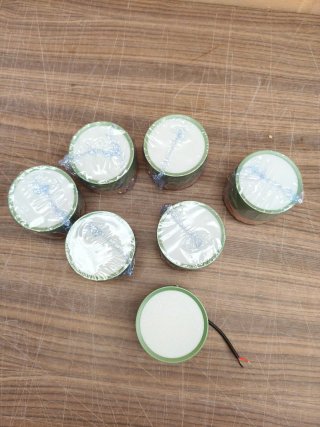 Pack 7 apliques LED  pared modernos Madera y Verde