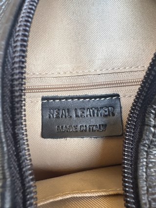 Mochila italiana cuero negro