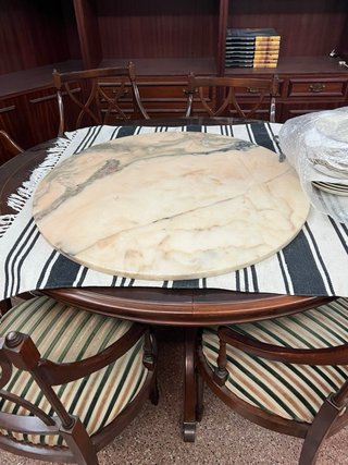 Base de mármol redonda, base para mesa 77x77