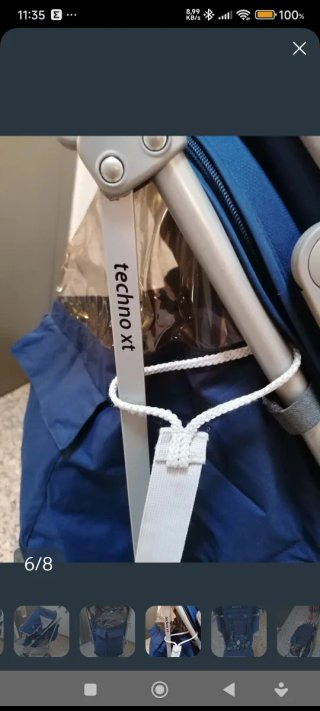 Silla de paseo Maclaren plegable azul XL.