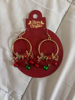 Pendientes Jingle Navidad Campanas Doradas