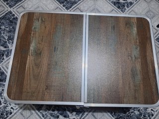 Mesa Camping Plegable Efecto Madera