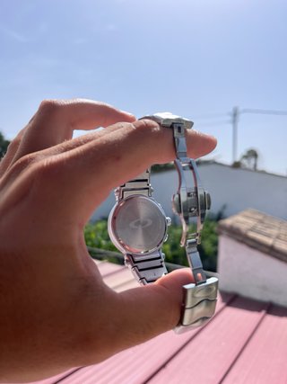 Reloj Oakley Cronógrafo Azul y Plateado