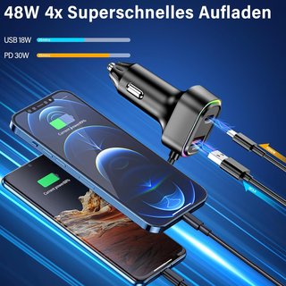 Trasmettitore Bluetooth 5.3 Auto FM PD30W RGB