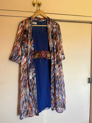 Vestido azul invitada boda, bautizo o comunión