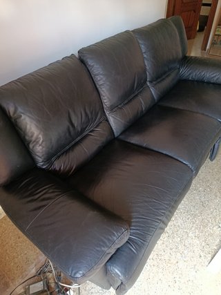 Sofá Reclinable 3 Plazas Negro