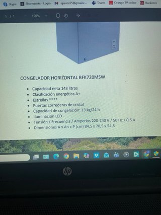 Arcón Congelador Brandt 145L