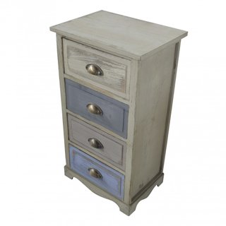 Cassettiera 4 Cassetti Stretta 40x29x72cm in Legno