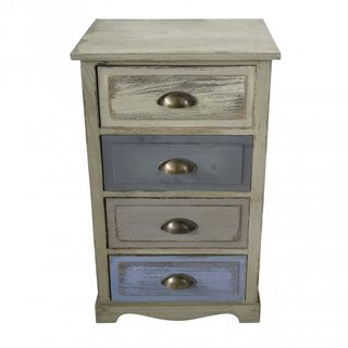 Cassettiera 4 Cassetti Stretta 40x29x72cm in Legno