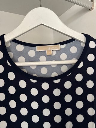 Vestido Michael Kors lunares azul y blanco