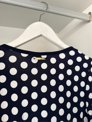 Vestido Michael Kors lunares azul y blanco
