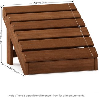 Reposapiés de madera natural teca
