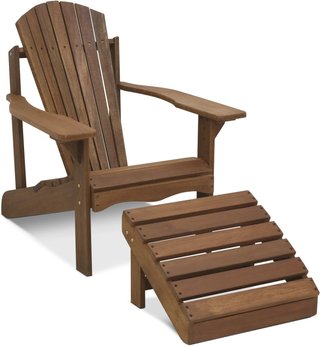Reposapiés de madera natural teca