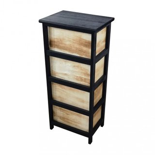Cassettiera 4 Cassetti Stretta 34x25x77cm in Legno