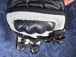 Guantes Moto niño marca R. Negro/Blanco