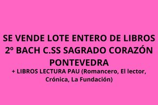 lote entero de libros 2o BACH CC.SS SCJ