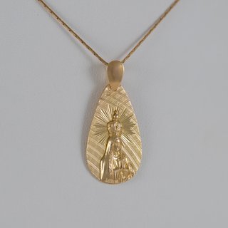 Colgante medalla Virgen oro 18k 750