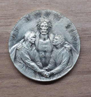 Medaglia vintage Roma San Pietro Monassi