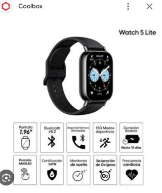 Reloj Xiaomi Redmi Watch 5 Lite Gris/Rojo