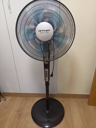 Ventilador silencioso de pie Orbegozo negro y plat
