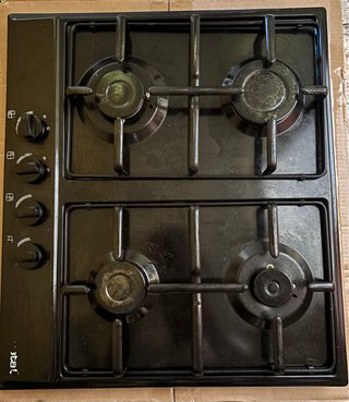 Placa de gas negra