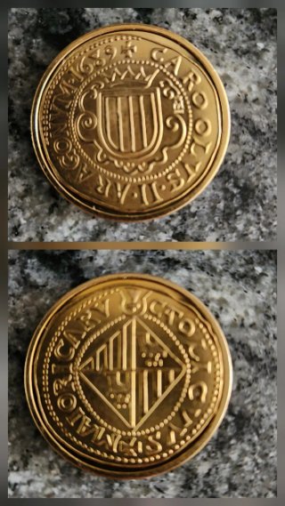 Replica 8 Escudos Carlos II 1688 Mallorca FNMT