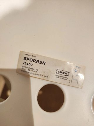 Sedia da ufficio perforata Ikea bianca