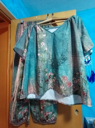 Conjunto Blusa y Pantalón Estampado
