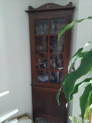 Vitrina de madera y cristal