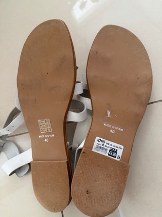 Sandalias Saxo Blancas y Beige