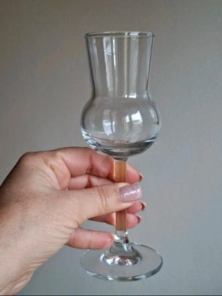 Set 5 calici da grappa in vetro