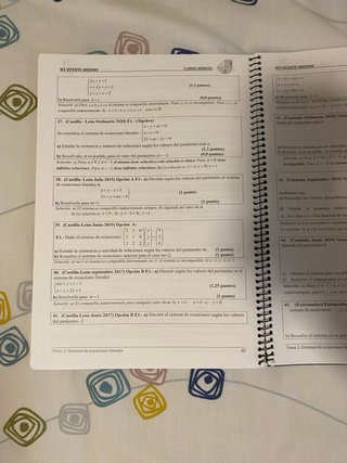 Libros de ejercicios PAU Matematicas II