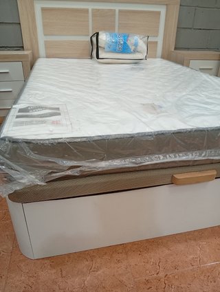 Canapé abatible madera y tela