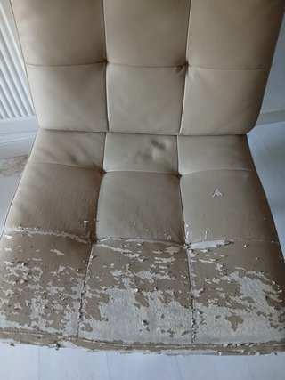 Sillón Barcelona Piel Sintética Beige (RESTAURAR)
