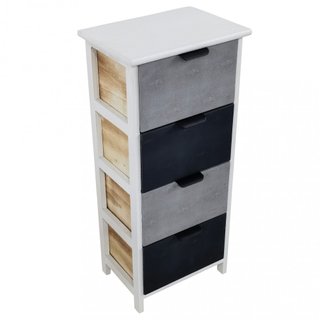 Cassettiera Salvaspazio 4 Cassetti 34 x 25cm Legno