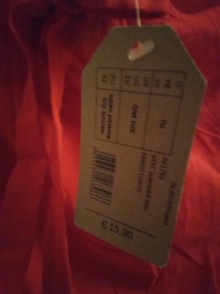 Gonna o pareo rosso Akè taglia unica