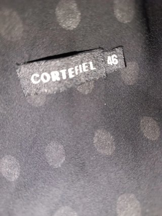 Vestido Cortefiel lunares negro y blanco