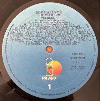 BOB MARLEY VINILO LP GRANDES EXITOS 1984