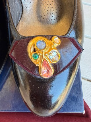 Valleverde Scarpe Donna Nere con Gioiello